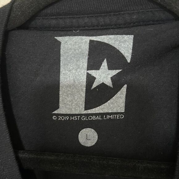 Elton John Black Official Sequin‎ Jacket Short Sleeve Graphic T-Shirt Size Large - Picture 4 of 5